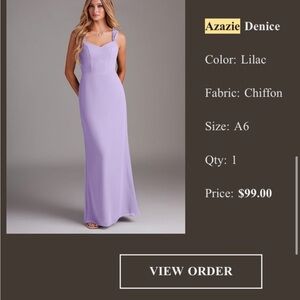 Azazie Lilac Chiffon Maxi Dress